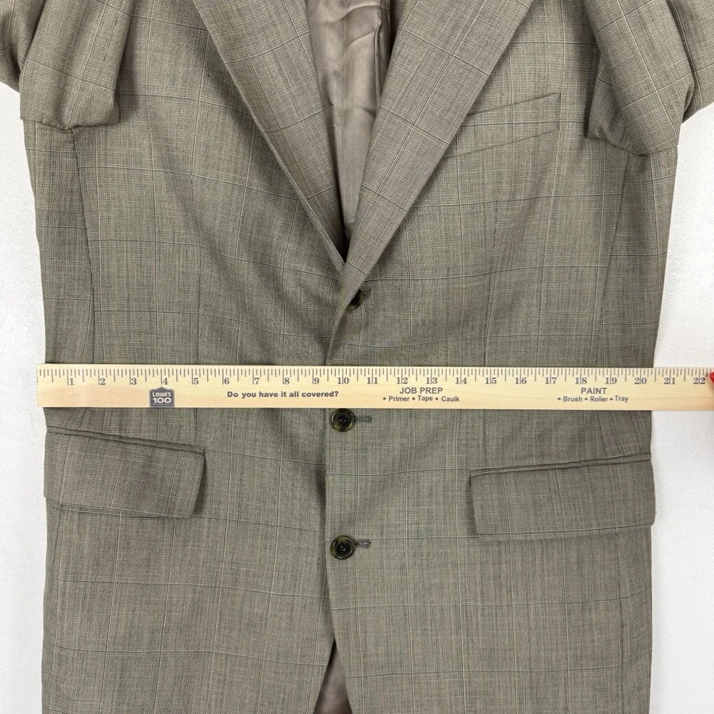 Vintage Chaps By Ralph Lauren Blazer Men's‎ 41L Tan Sports Coat Pure Virgin Wool
